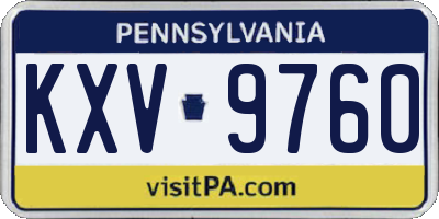 PA license plate KXV9760