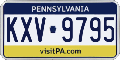 PA license plate KXV9795