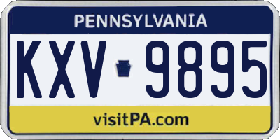 PA license plate KXV9895