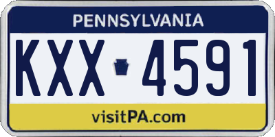 PA license plate KXX4591