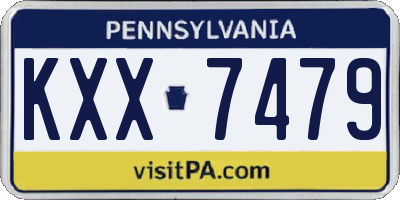 PA license plate KXX7479