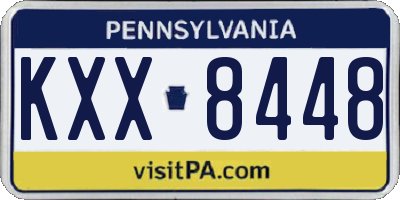 PA license plate KXX8448