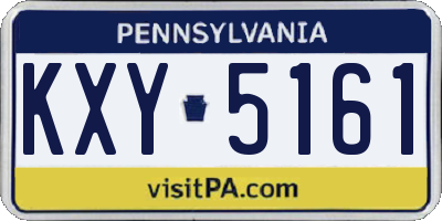 PA license plate KXY5161