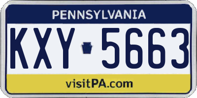 PA license plate KXY5663