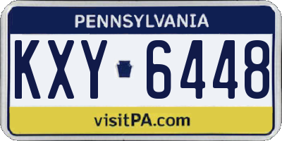 PA license plate KXY6448