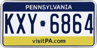 PA license plate KXY6864