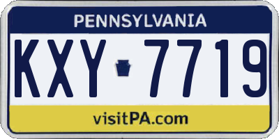 PA license plate KXY7719