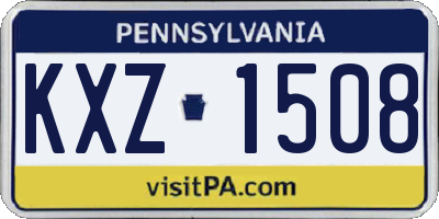 PA license plate KXZ1508
