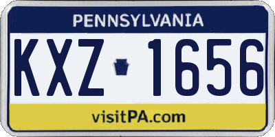 PA license plate KXZ1656