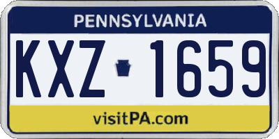 PA license plate KXZ1659