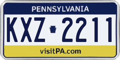 PA license plate KXZ2211