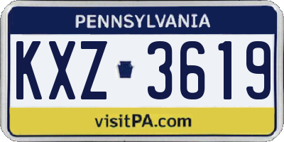 PA license plate KXZ3619