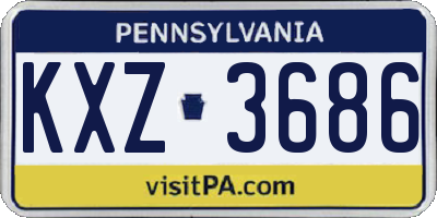 PA license plate KXZ3686