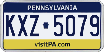 PA license plate KXZ5079
