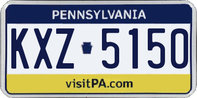PA license plate KXZ5150