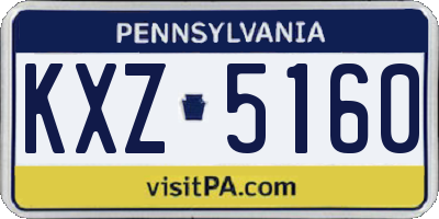 PA license plate KXZ5160