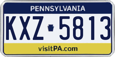 PA license plate KXZ5813