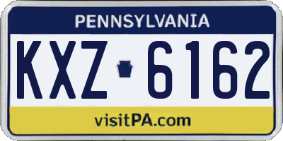PA license plate KXZ6162