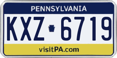 PA license plate KXZ6719