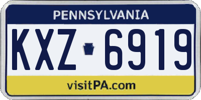 PA license plate KXZ6919