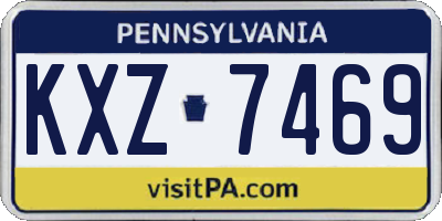 PA license plate KXZ7469