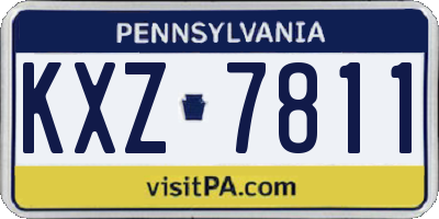 PA license plate KXZ7811