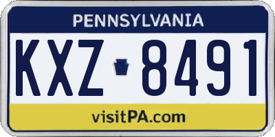 PA license plate KXZ8491
