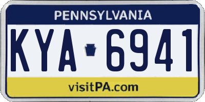 PA license plate KYA6941