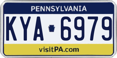 PA license plate KYA6979