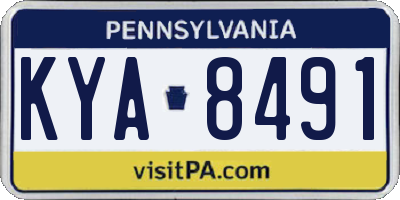 PA license plate KYA8491