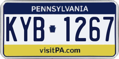 PA license plate KYB1267