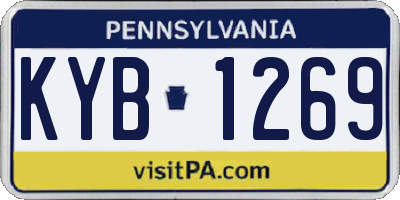 PA license plate KYB1269