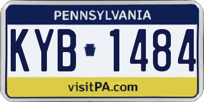 PA license plate KYB1484