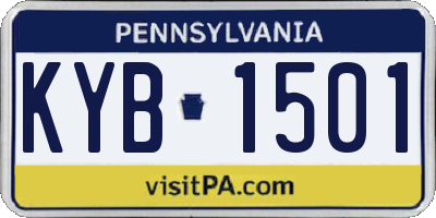 PA license plate KYB1501