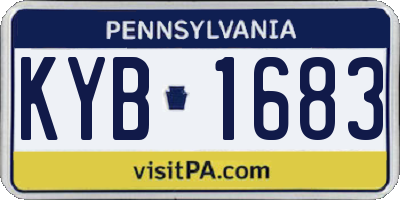 PA license plate KYB1683