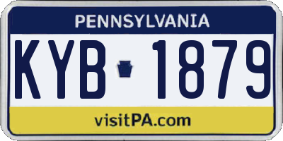 PA license plate KYB1879