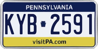 PA license plate KYB2591