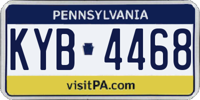 PA license plate KYB4468