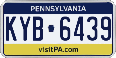 PA license plate KYB6439