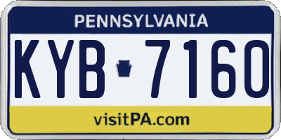 PA license plate KYB7160