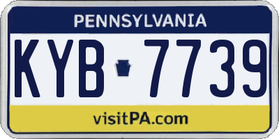 PA license plate KYB7739