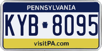 PA license plate KYB8095