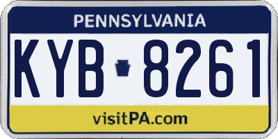 PA license plate KYB8261