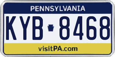 PA license plate KYB8468