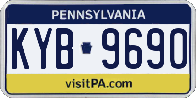 PA license plate KYB9690