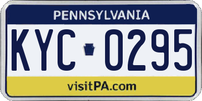 PA license plate KYC0295