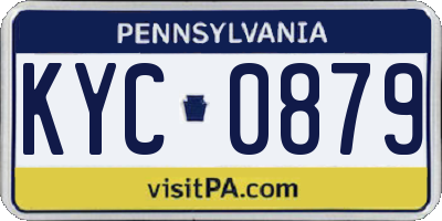 PA license plate KYC0879