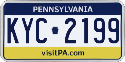 PA license plate KYC2199