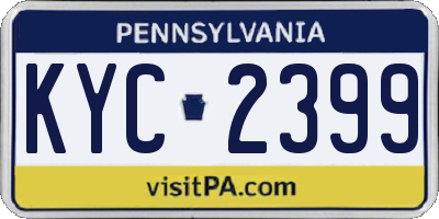 PA license plate KYC2399