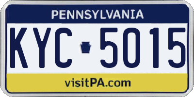 PA license plate KYC5015